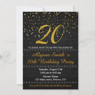 Elegant birthday invitation Adult woman invite