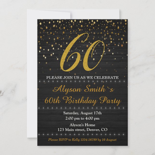 Elegant birthday invitation Adult woman invite (Front)