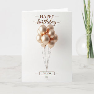Elegant Birthday Metallic Spheres Card