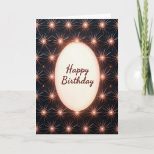 Elegant Birthday Oval Card
