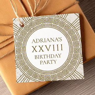 Elegant birthday party  favour tags