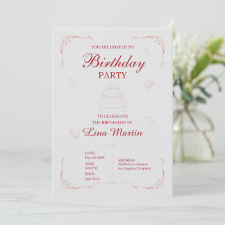 Elegant Birthday Party Invite