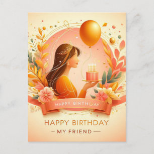 Elegant Birthday postcard