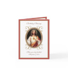 Elegant Birthday Sacred Heart Jesus Vintage Card
