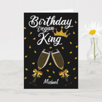 Elegant Birthday Vegan King Gold and Black