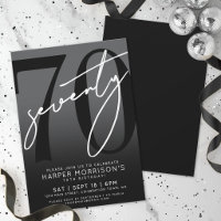 Elegant Black 70th Birthday Party