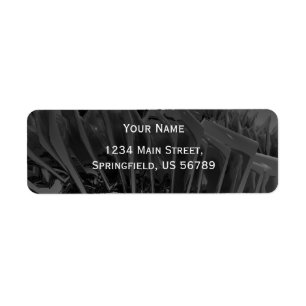 elegant black address label return address label