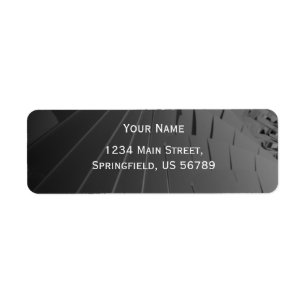 elegant black address label return address label