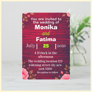 Elegant Black and Blue Wedding Invitation