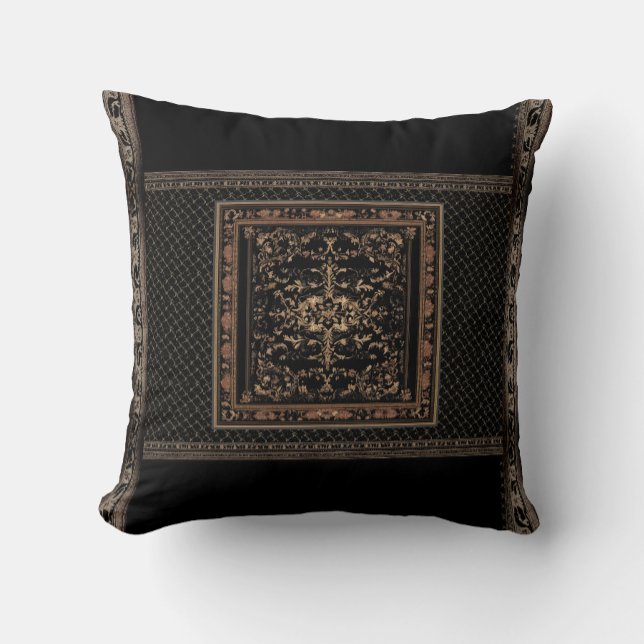 Elegant Black and Bronze Pillow (Creator Uploaded)