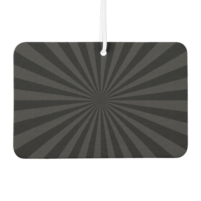 Elegant Black and Charcoal Burst Customise This Car Air Freshener (Front)