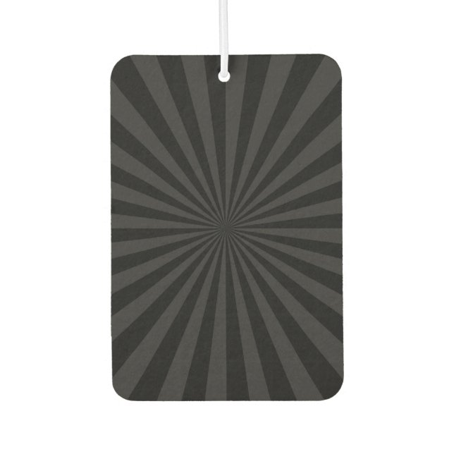 Elegant Black and Charcoal Burst Customise This Car Air Freshener (Front)