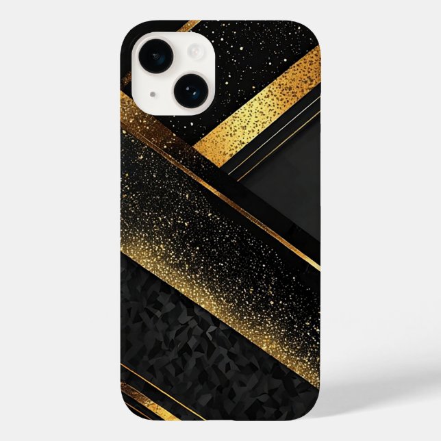 Elegant Black and Gold Abstract Background Case-Mate iPhone Case (Back)