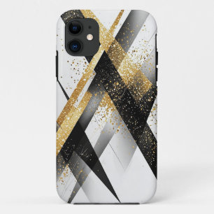 Elegant Black and Gold Abstract Background iPhone 11 Case