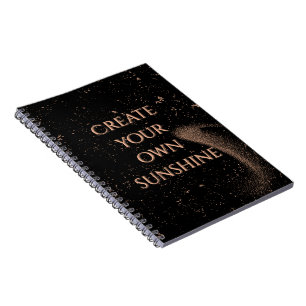 Elegant Black and Gold Aesthetic Notebook