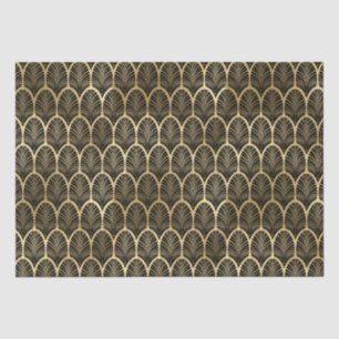 Elegant Black and Gold Art Deco Pattern Mofit Tissue Paper