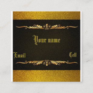 Elegant Black and Gold Business Card