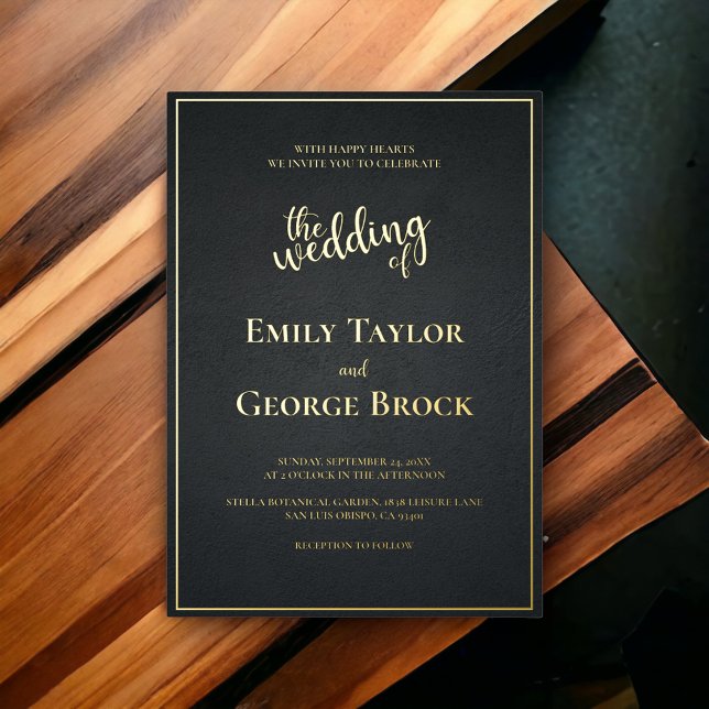 Elegant Black And Gold Classy Chic Modern Wedding (Creator Uploaded)