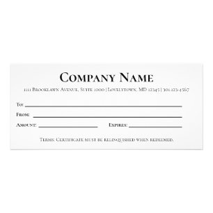 Elegant Black and Gold Gift Certificate Template