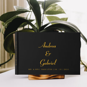 Elegant Black and Gold Guest Book