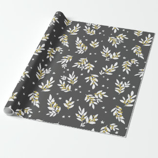 Elegant Black and Gold Hollie Wrapping Paper