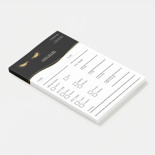 Elegant black and gold Lash Client  Post-it® Notes