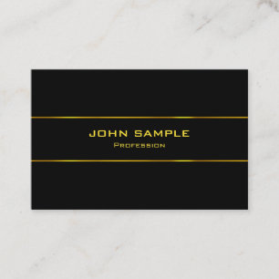 Elegant Black And Gold Lights Modern Glamour Plain Business Card