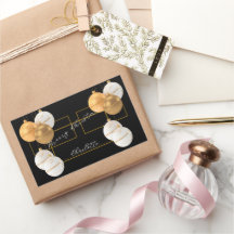 Elegant Black and Gold Merry Christmas Custom