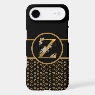 Elegant Black and Gold Monogram Letter "Z"