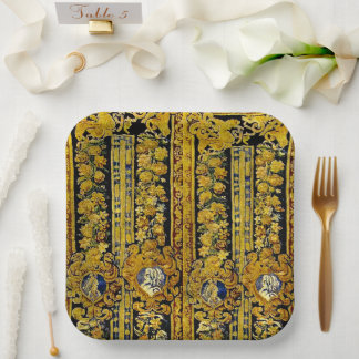 Elegant Black and Gold  Paper Plate