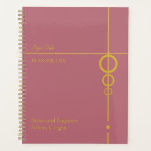 Elegant Black and Gold Personalised  Planner