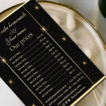 Elegant Black and Gold Price List Flyer<br><div class="desc">Elegant Black and Gold Price List Flyer.</div>