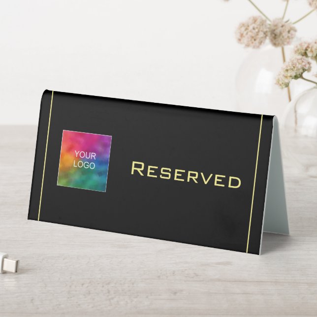 Elegant Black and Gold Simple Template Reserved (In SItu (Table))