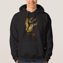 Elegant Black and Gold Textured Cat Graphic