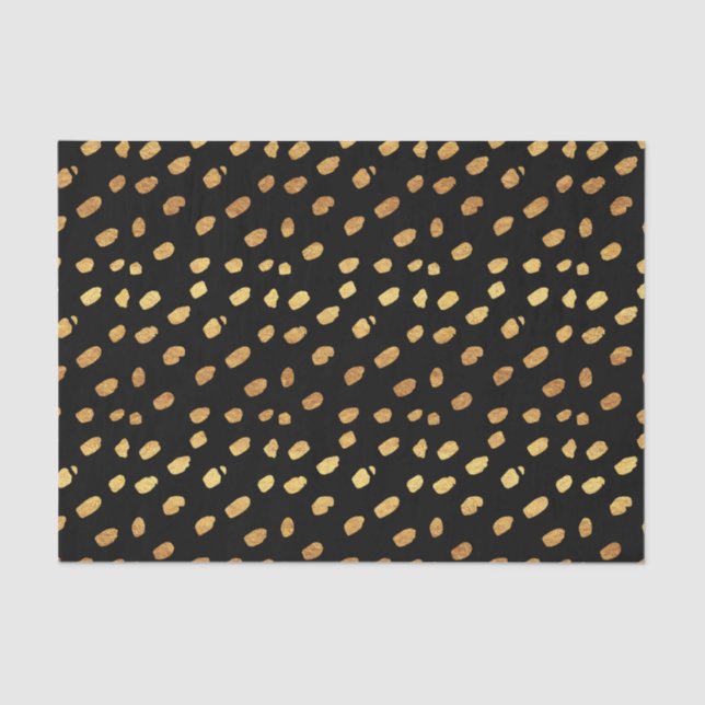 Elegant Black and Gold Tissue Paper (Front)