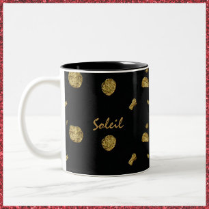 Elegant Black and Gold  Two-Tone Coffee Mug