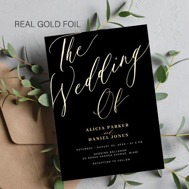 Elegant black and gold typography wedding (Creator Uploaded)