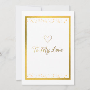 Elegant Black and Gold Valentine Design Holiday Card