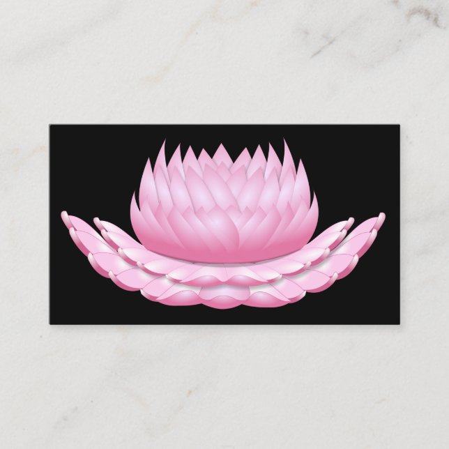 Elegant black and gold yoga business card (Front)