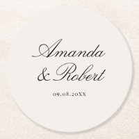 Elegant Black and Ivory Calligraphy Wedding