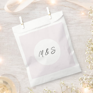 Elegant Black And Lilac Minimalist Favour Bag