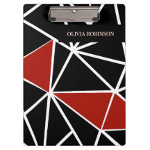 Elegant black and red geometric pattern