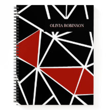 Elegant black and red geometric pattern