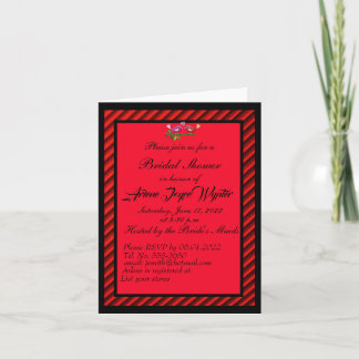 Elegant Black and Red Invitation