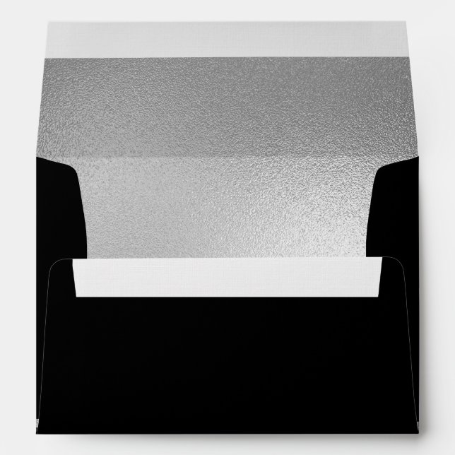 Elegant Black and Silver Envelope (Back (Bottom))