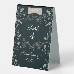 Elegant Black and Tan Library Book Cover Wedding