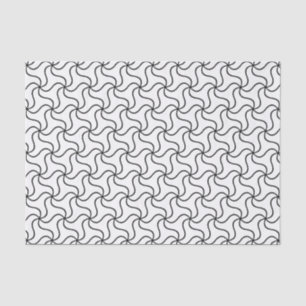 Elegant black and white abstract swirl tissue paper