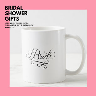 Elegant Black and White Bride Mug