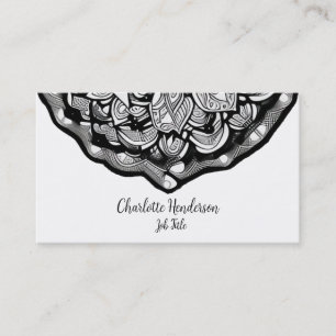 Elegant Black and White  Business Card