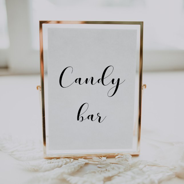 Elegant black and white Candy Bar wedding sign (Creator Uploaded)